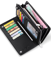 Men & Women Artificial Leather Receipt Holder Fashion Cash Holder Wallet