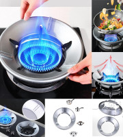 Energy Saving Gas Stove Cover High Efficiency Windproof Disk Windshield Bracket Flame Cap Cover