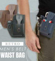 Retro Belt Waist Fashionable Bag (Merun}