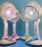 USB Rechargeable Fan With LED Light