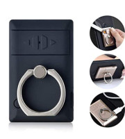 Mobile Phone Holder Ring Lighter Windproof USB Lighter (Black)