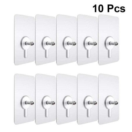 Punch-Free Wall Hook Non-Marking Screw Stickers (10 Pcs 290 tk)