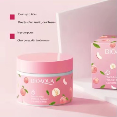 BIOAQUA High quality peach fruit acid Exfoliating scrub