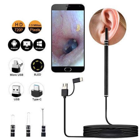 Ear Cleaning Camera Otoscope, Endoscope, 3 In 1 Ear Wax Removal >>