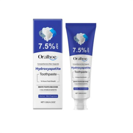 Hydroxyapatite Toothpaste 7.5% for Enamel Repair and Teeth Whitening Refreshing Flavor